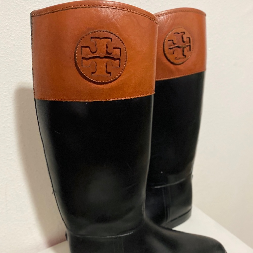 TORY BURCH DIANA RAIN BOOTS 10